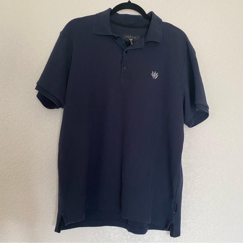 rag & bone Navy Polo Shirt